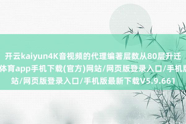 开云kaiyun4K音视频的代理编著层数从80层升迁至最高250层-kai云体育app手机下载(官方)网站/网页版登录入口/手机版最新下载V5.9.661